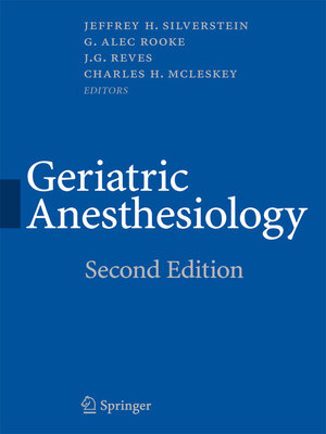 cover image of Geriatric Anesthesiology